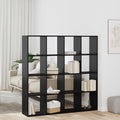 vidaXL Szafka na książki Czarny Dąb 137,5 x 29 x 137,5 cm