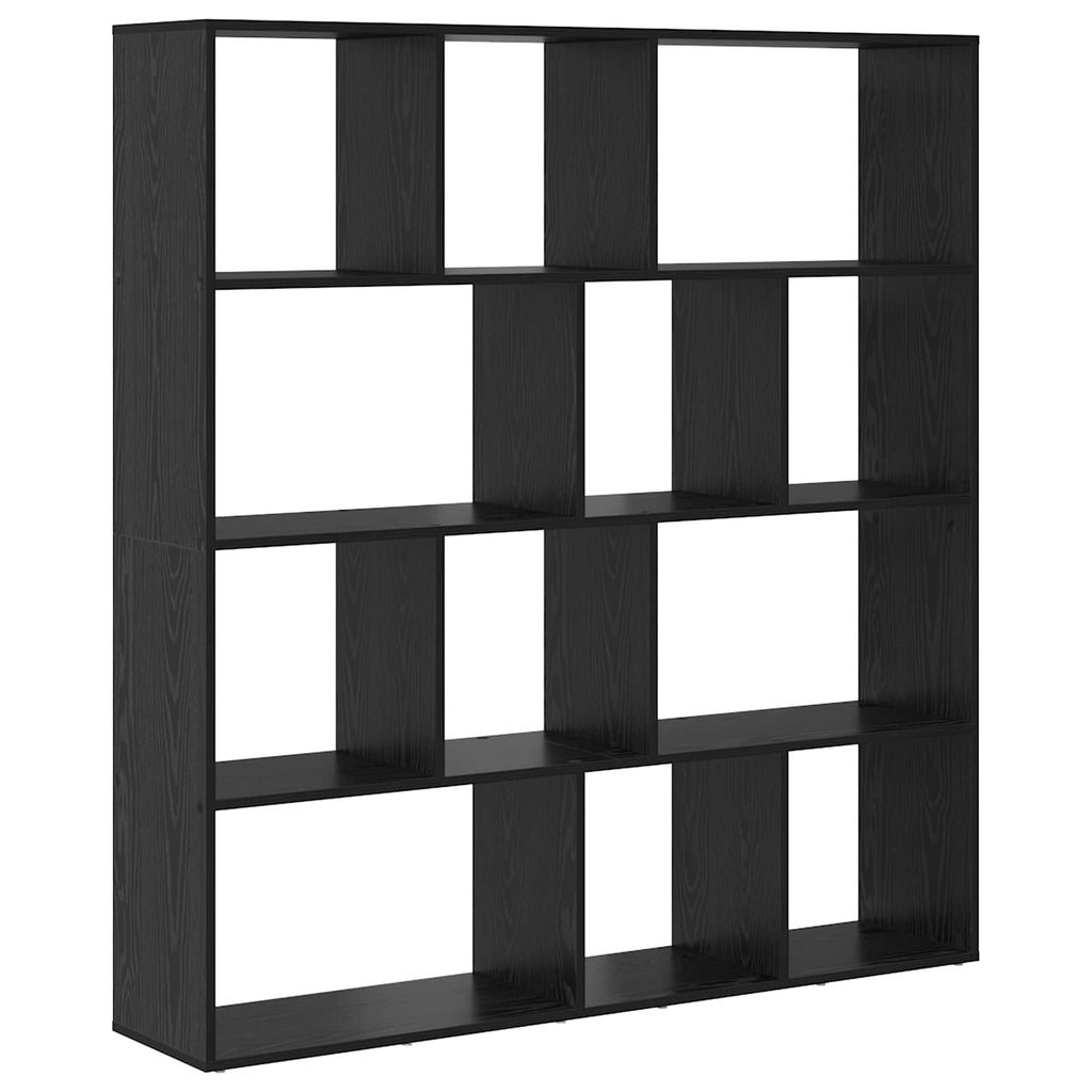 vidaXL Szafka na książki Czarny Dąb 132 x 29 x 141,5 cm