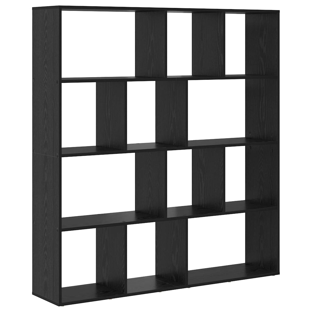 vidaXL Szafka na książki Czarny Dąb 132 x 29 x 141,5 cm