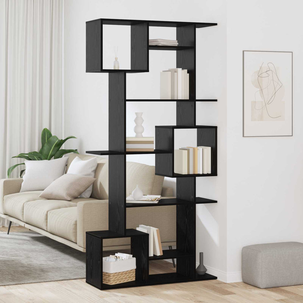 vidaXL Szafka na książki Czarny Dąb 92 x 29 x 188 cm