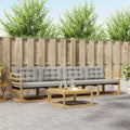 vidaXL Zestaw sof na zewnątrz 5 pcs Biały i jasnoszary 79 x 79 x 37 cm