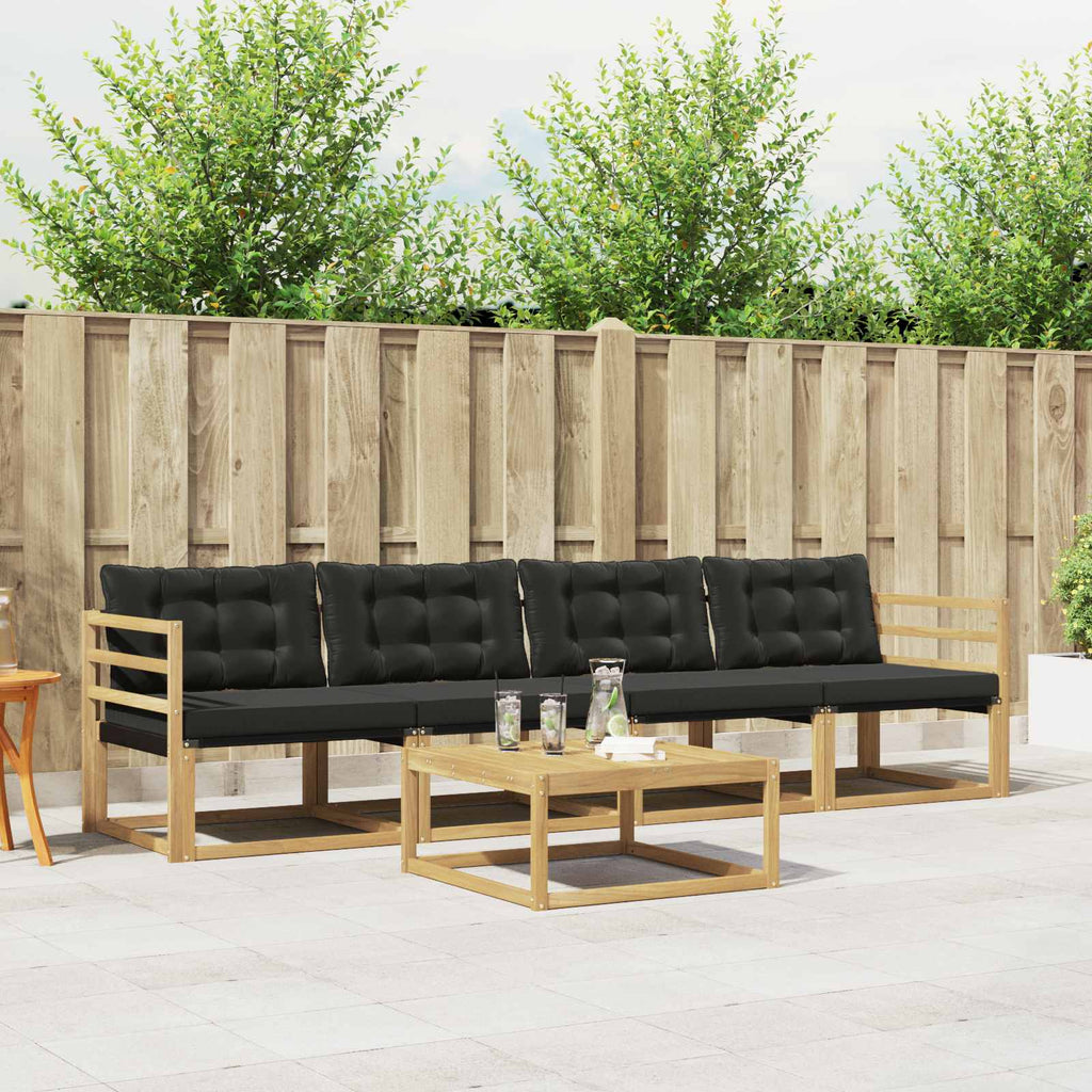 vidaXL Zestaw sof na zewnątrz 5 pcs biały i czarny 79 x 79 x 37 cm