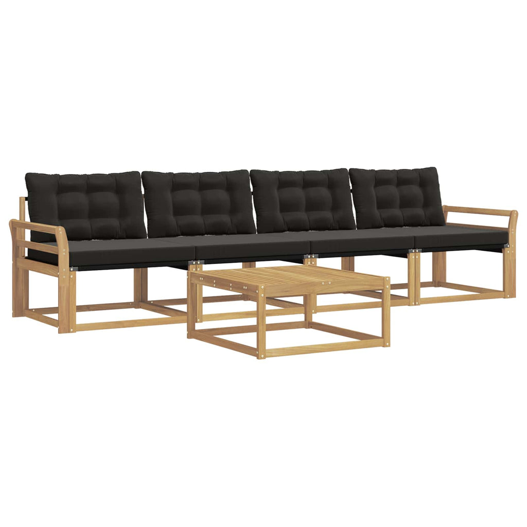 vidaXL Zestaw sof na zewnątrz 5 pcs biały i czarny 79 x 79 x 37 cm