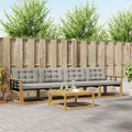 vidaXL Zestaw sof na zewnątrz 5 pcs Biały i jasnoszary 79 x 79 x 37 cm