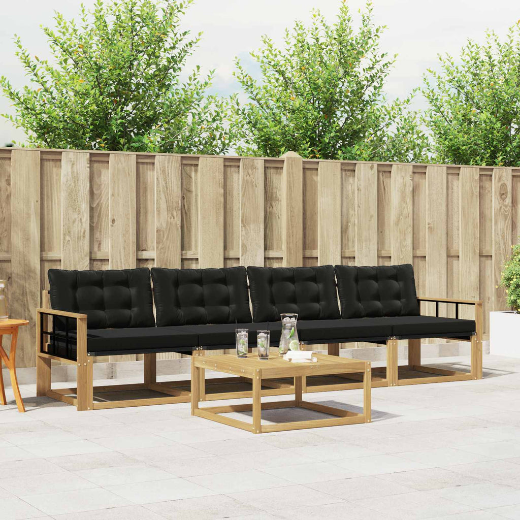 vidaXL Zestaw sof na zewnątrz 5 pcs biały i czarny 79 x 79 x 37 cm