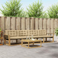 vidaXL Zestaw sof na zewnątrz 5 pcs Biały i Beżowy 79 x 79 x 37 cm