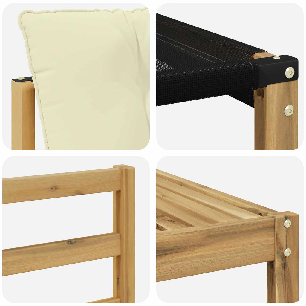 vidaXL Zestaw sof na zewnątrz 6 pcs Biały i kremowy 79 x 79 x 37 cm