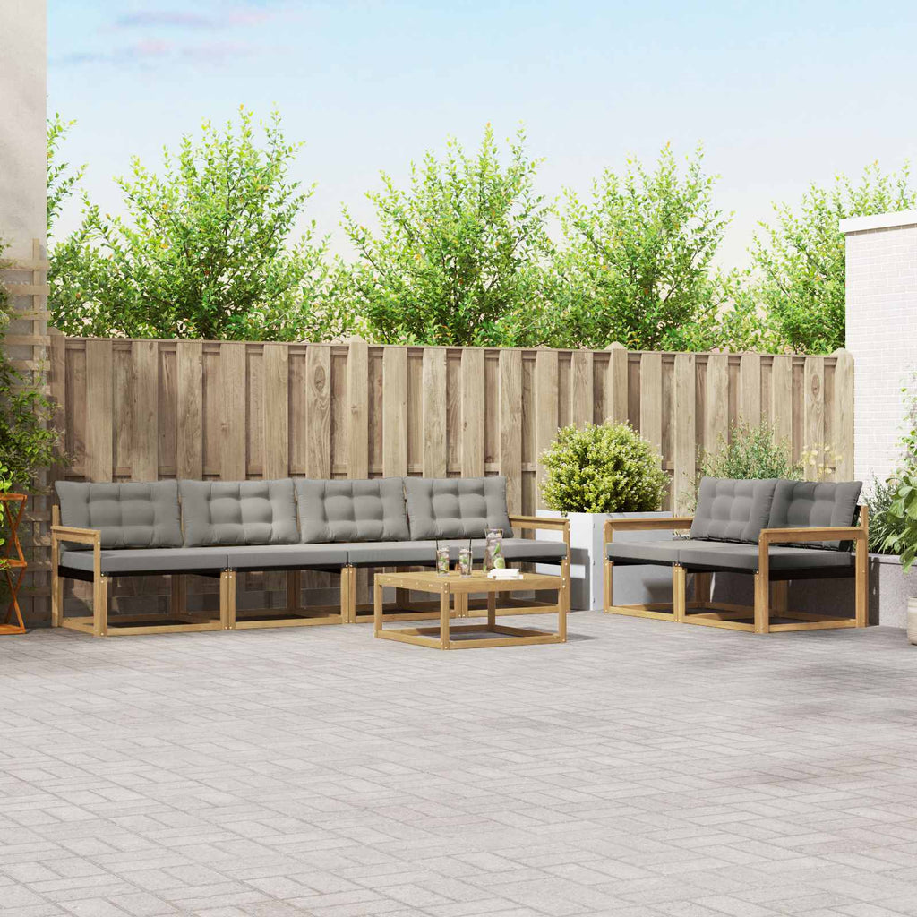 vidaXL Zestaw sof na zewnątrz 7 pcs Biały i jasnoszary 79 x 79 x 37 cm