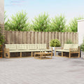 vidaXL Zestaw sof na zewnątrz 7 pcs Biały i kremowy 79 x 79 x 37 cm