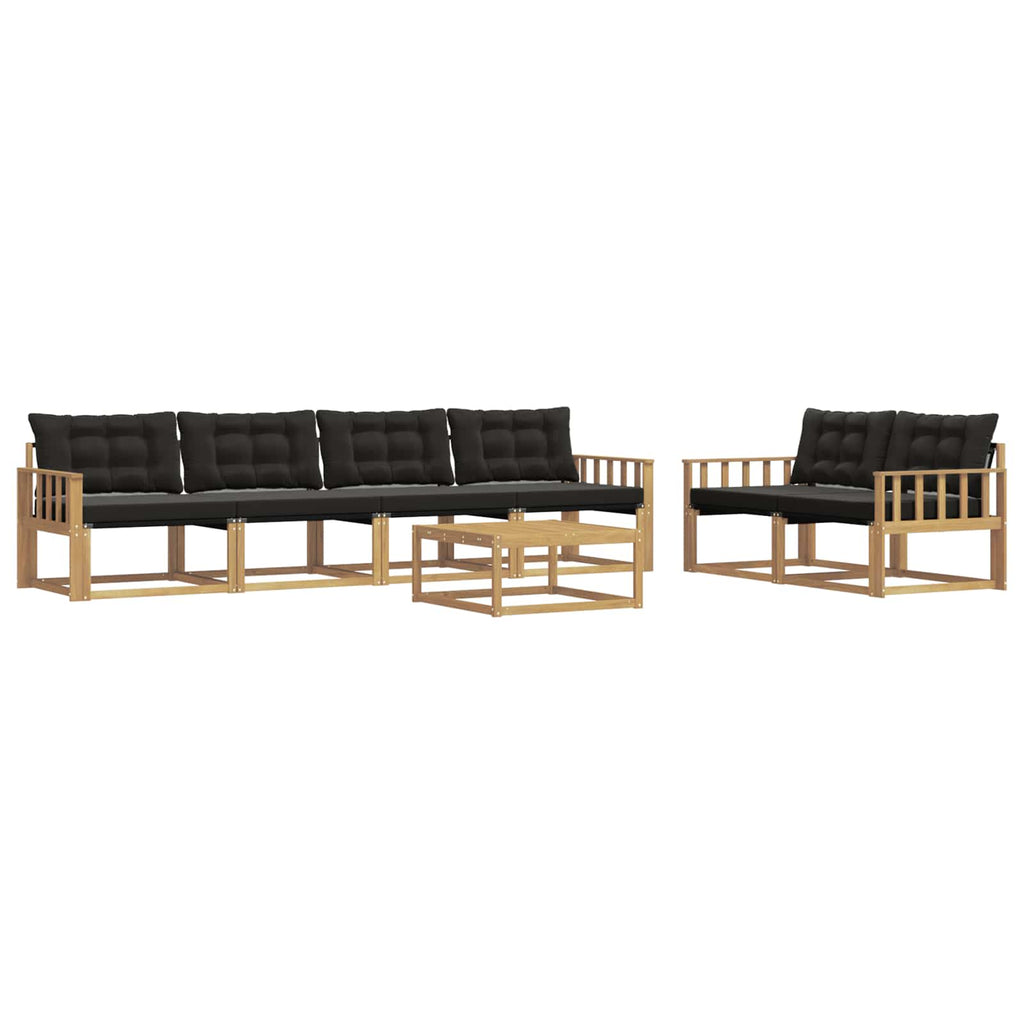vidaXL Zestaw sof na zewnątrz 7 pcs biały i czarny 79 x 79 x 37 cm