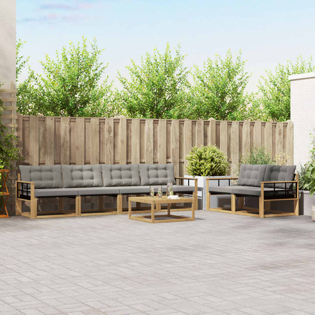 vidaXL Zestaw sof na zewnątrz 7 pcs Biały i jasnoszary 79 x 79 x 37 cm