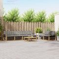 vidaXL Zestaw sof na zewnątrz 7 pcs Biały i jasnoszary 79 x 79 x 37 cm