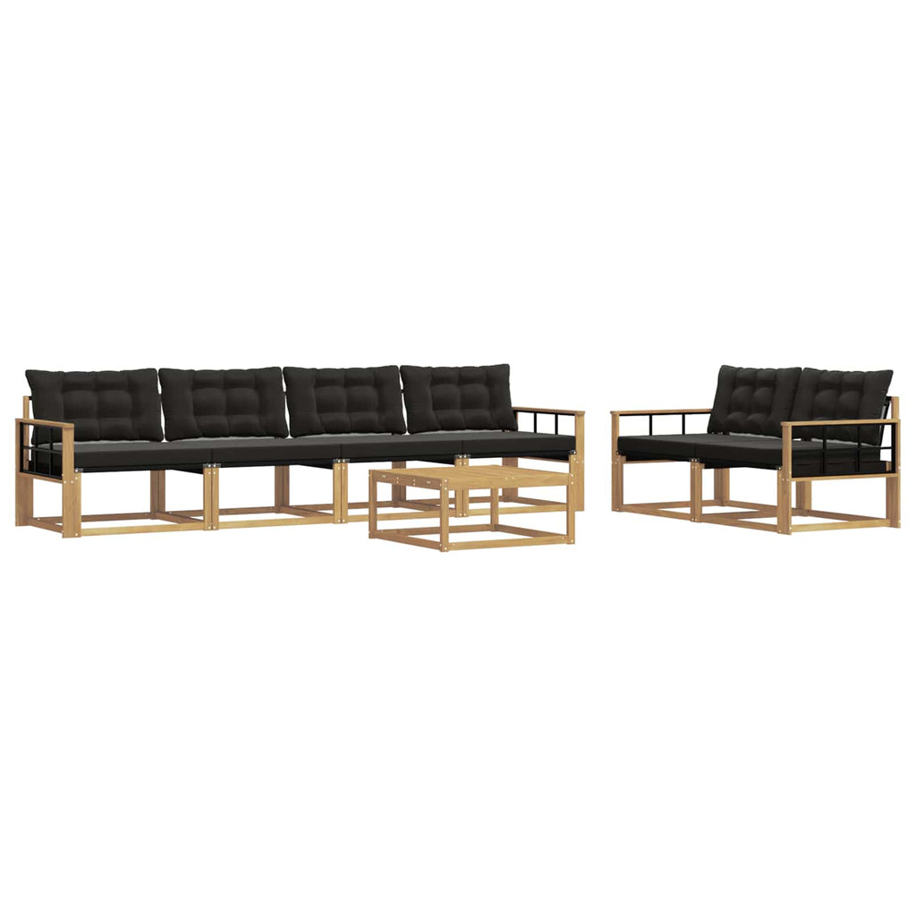 vidaXL Zestaw sof na zewnątrz 7 pcs biały i czarny 79 x 79 x 37 cm