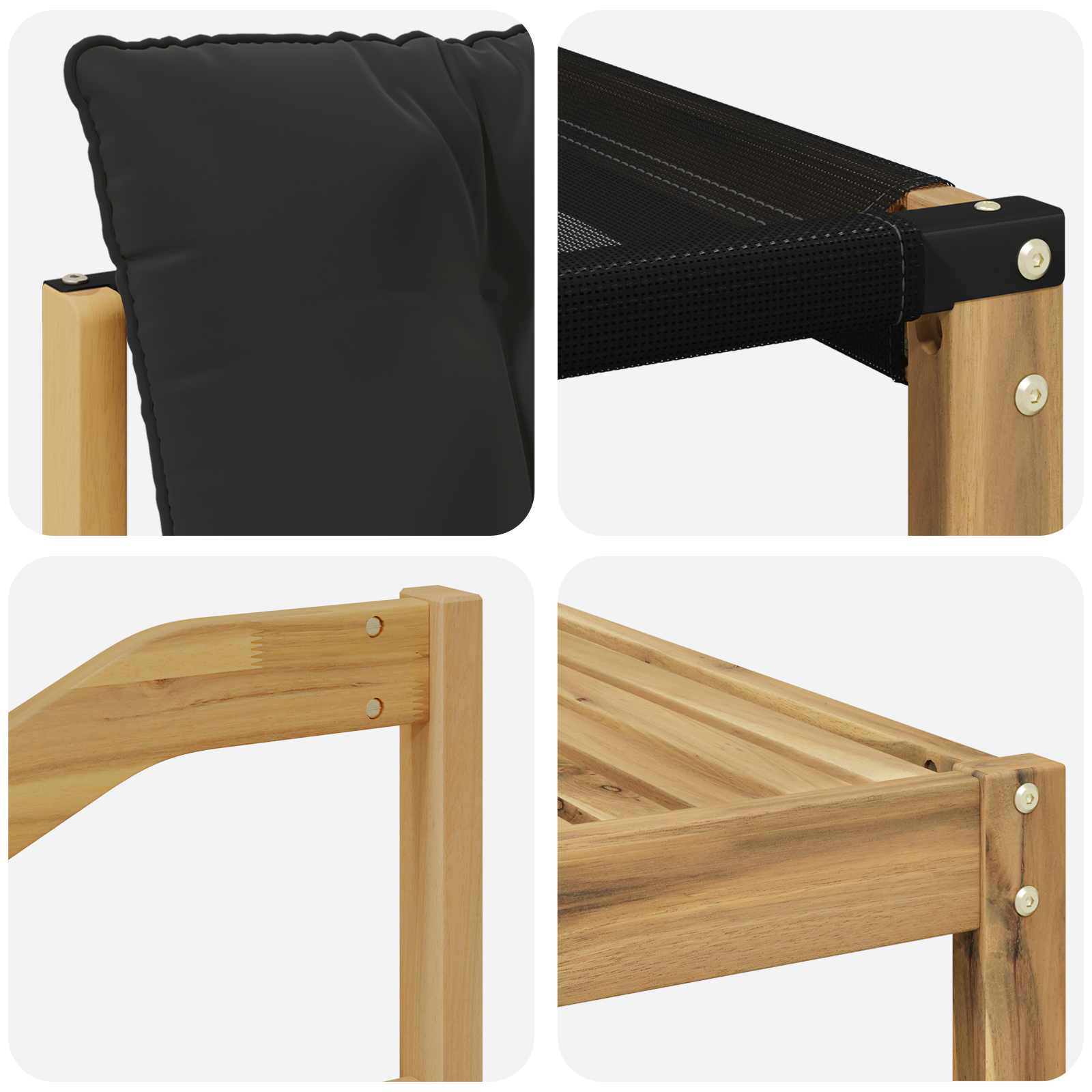 vidaXL Zestaw sof na zewnątrz 7 pcs biały i czarny 79 x 79 x 37 cm