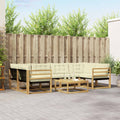 vidaXL Zestaw sof na zewnątrz 7 pcs Biały i kremowy 79 x 79 x 37 cm