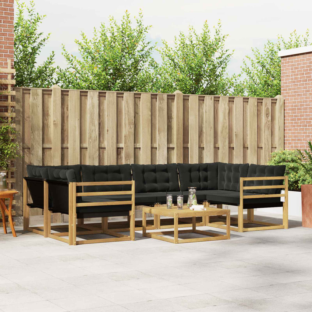 vidaXL Zestaw sof na zewnątrz 7 pcs biały i czarny 79 x 79 x 37 cm
