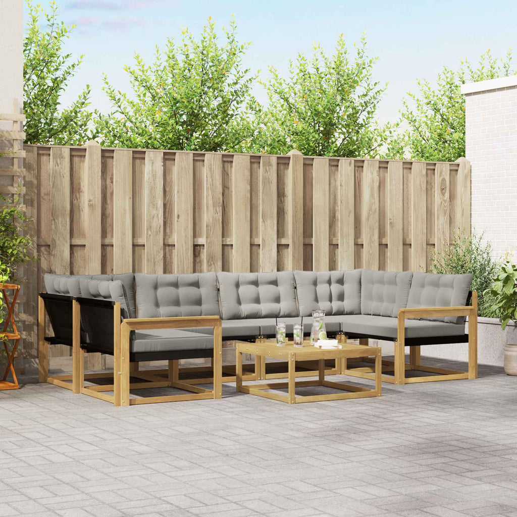 vidaXL Zestaw sof na zewnątrz 7 pcs Biały i jasnoszary 79 x 79 x 37 cm