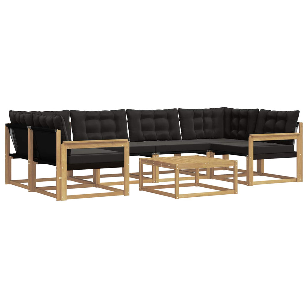 vidaXL Zestaw sof na zewnątrz 7 pcs biały i czarny 79 x 79 x 37 cm