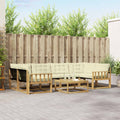 vidaXL Zestaw sof na zewnątrz 7 pcs Biały i kremowy 79 x 79 x 37 cm