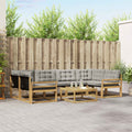 vidaXL Zestaw sof na zewnątrz 7 pcs Biały i jasnoszary 79 x 79 x 37 cm