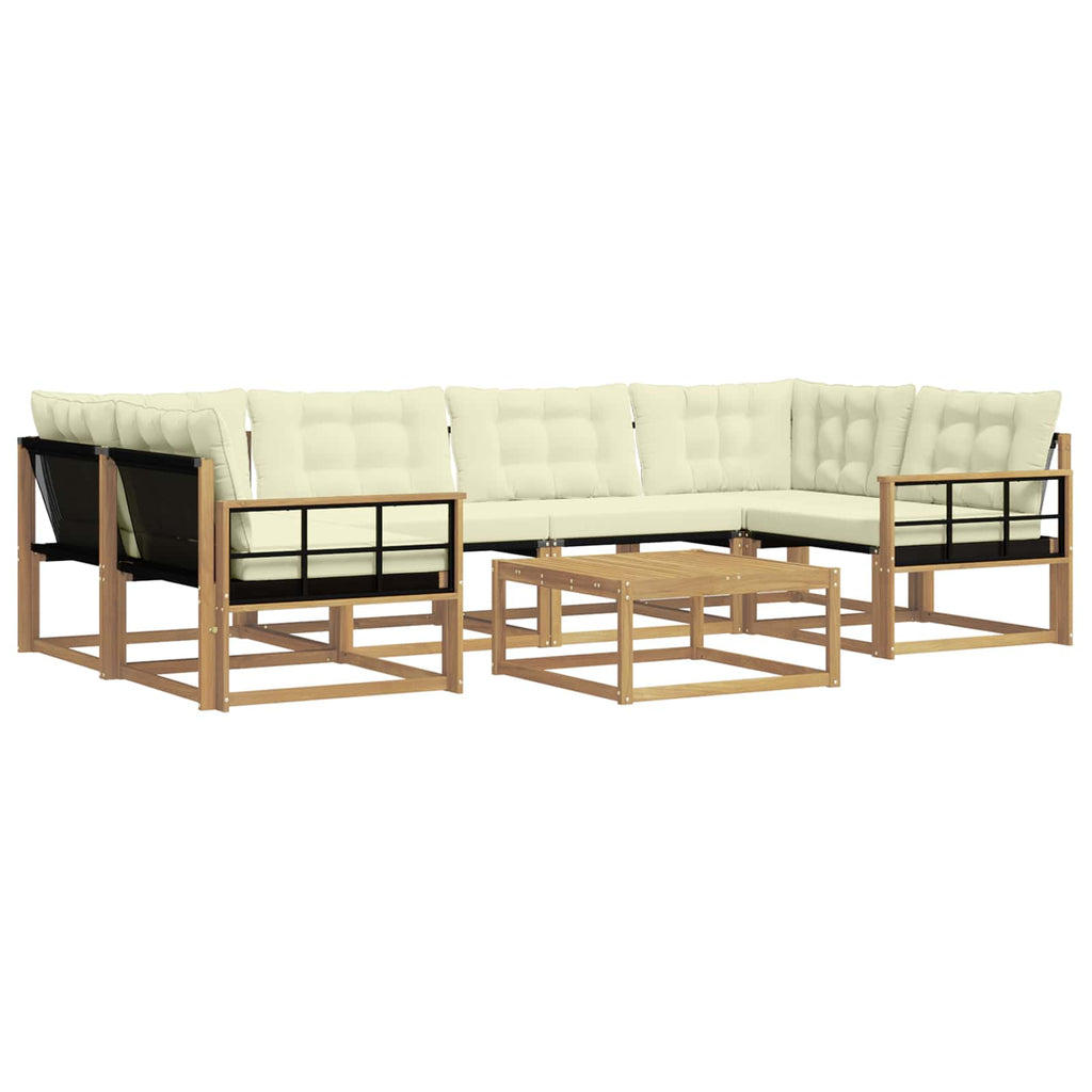 vidaXL Zestaw sof na zewnątrz 7 pcs Biały i kremowy 79 x 79 x 37 cm