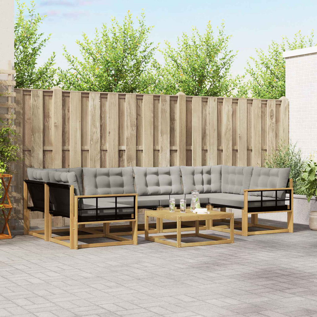 vidaXL Zestaw sof na zewnątrz 7 pcs Biały i jasnoszary 79 x 79 x 37 cm