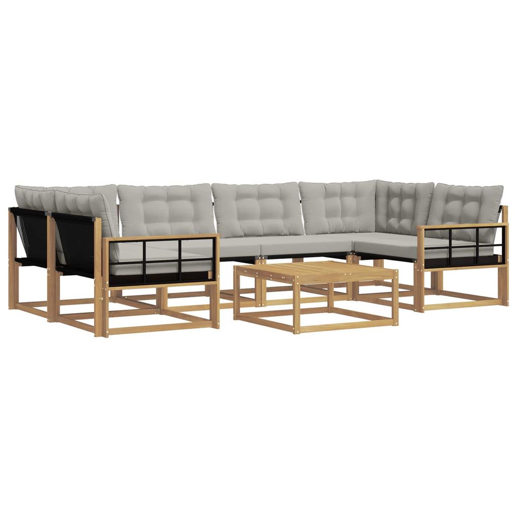 vidaXL Zestaw sof na zewnątrz 7 pcs Biały i jasnoszary 79 x 79 x 37 cm