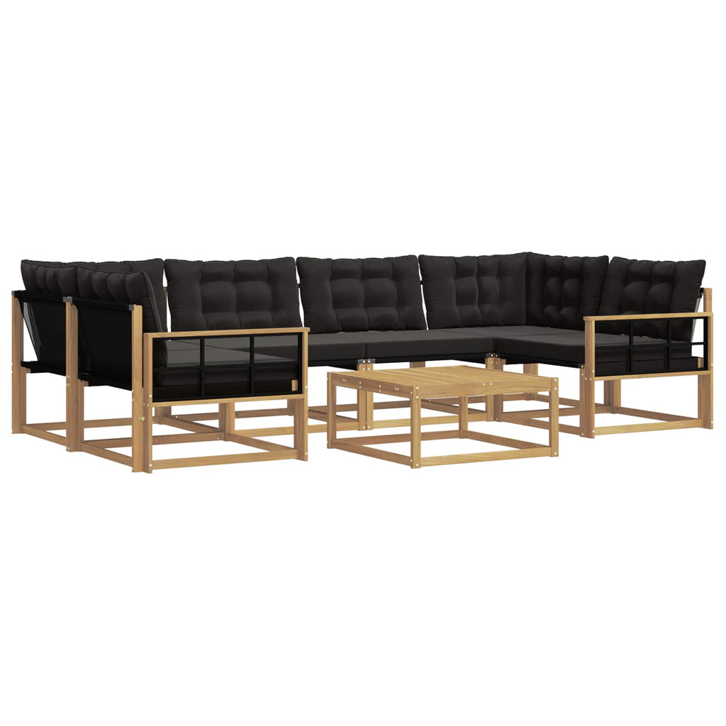 vidaXL Zestaw sof na zewnątrz 7 pcs biały i czarny 79 x 79 x 37 cm