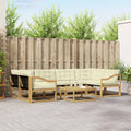 vidaXL Zestaw sof na zewnątrz 7 pcs Biały i kremowy 79 x 79 x 37 cm