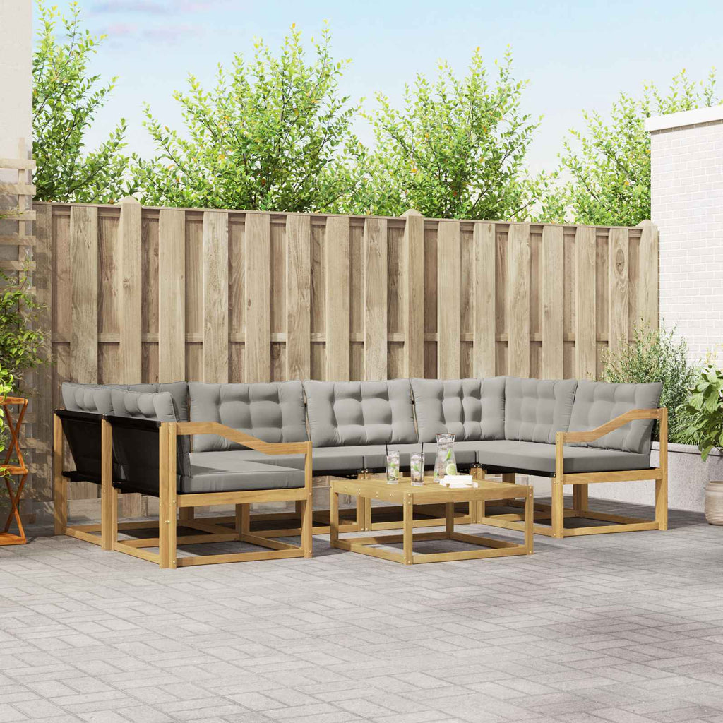 vidaXL Zestaw sof na zewnątrz 7 pcs Biały i jasnoszary 79 x 79 x 37 cm