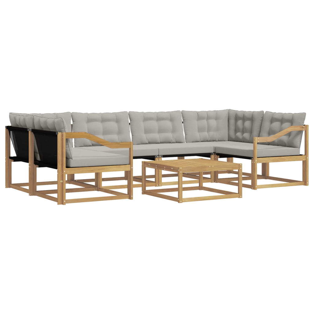 vidaXL Zestaw sof na zewnątrz 7 pcs Biały i jasnoszary 79 x 79 x 37 cm
