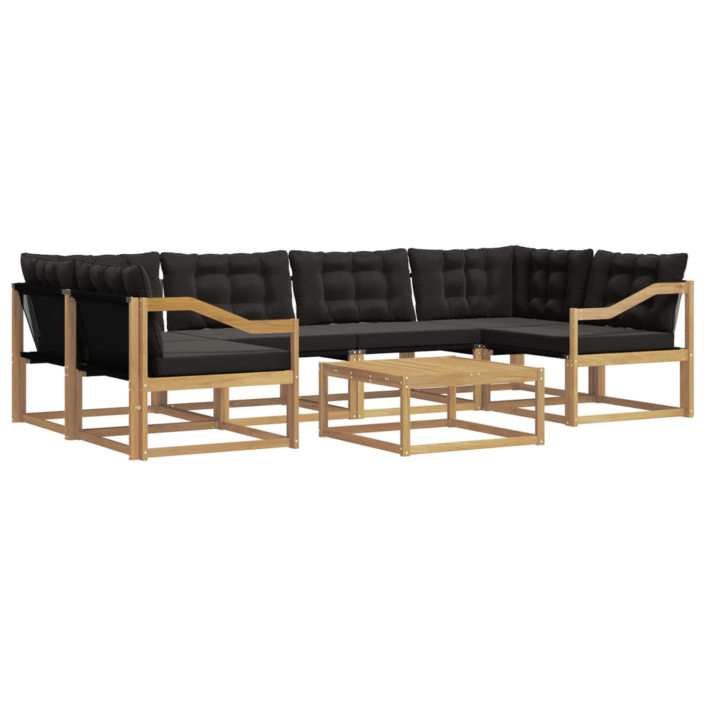 vidaXL Zestaw sof na zewnątrz 7 pcs biały i czarny 79 x 79 x 37 cm