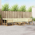 vidaXL Zestaw sof na zewnątrz 8 pcs Biały i kremowy 79 x 79 x 37 cm