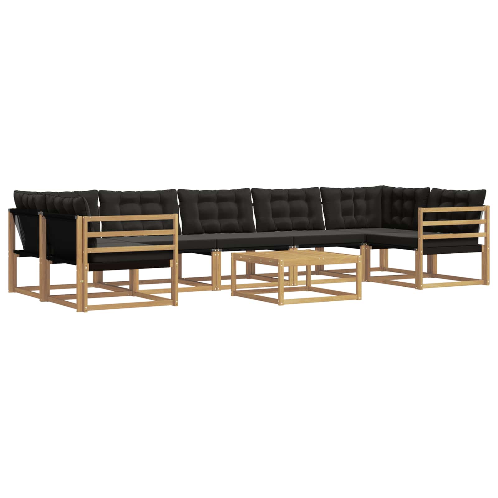 vidaXL Zestaw sof na zewnątrz 8 pcs biały i czarny 79 x 79 x 37 cm