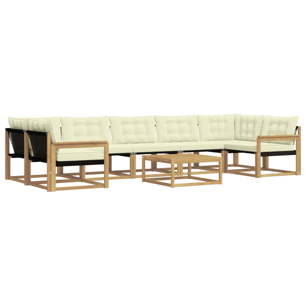 vidaXL Zestaw sof na zewnątrz 8 pcs Biały i kremowy 79 x 79 x 37 cm