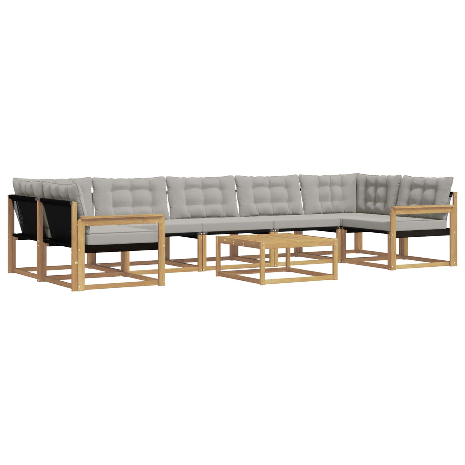 vidaXL Zestaw sof na zewnątrz 8 pcs Biały i jasnoszary 79 x 79 x 37 cm