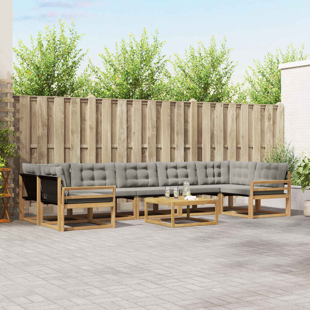 vidaXL Zestaw sof na zewnątrz 8 pcs Biały i jasnoszary 79 x 79 x 37 cm