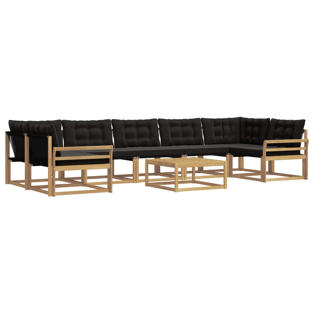 vidaXL Zestaw sof na zewnątrz 8 pcs biały i czarny 79 x 79 x 37 cm