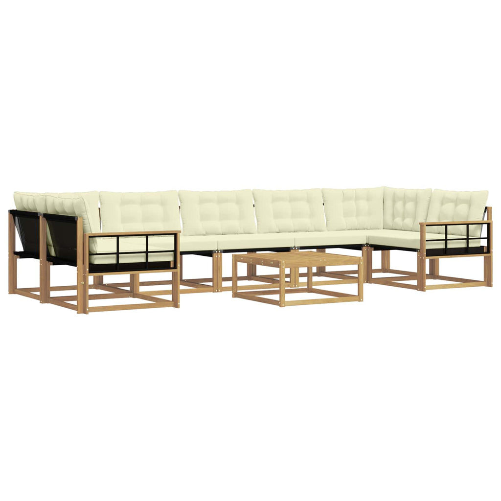 vidaXL Zestaw sof na zewnątrz 8 pcs Biały i kremowy 79 x 79 x 37 cm