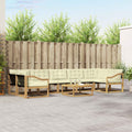 vidaXL Zestaw sof na zewnątrz 8 pcs Biały i kremowy 79 x 79 x 37 cm