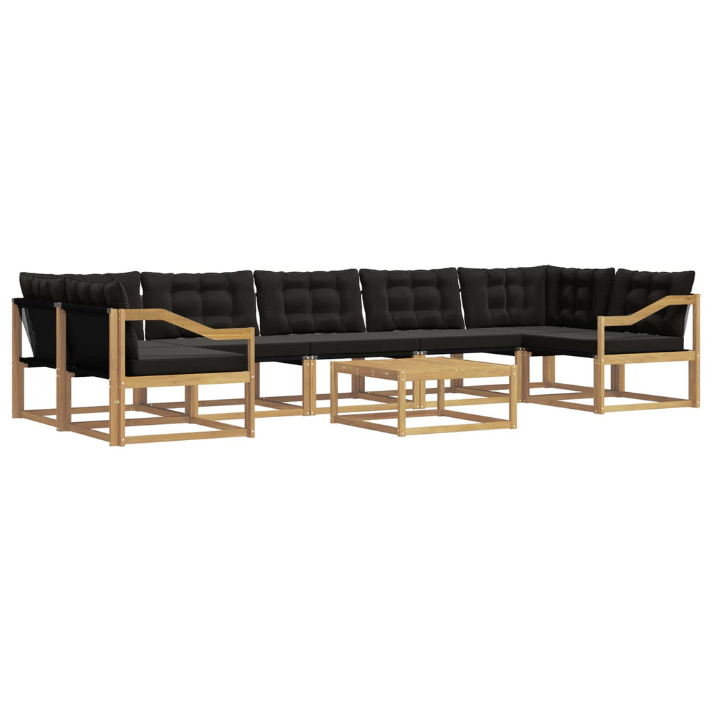 vidaXL Zestaw sof na zewnątrz 8 pcs biały i czarny 79 x 79 x 37 cm
