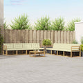 vidaXL Zestaw sof na zewnątrz 9 pcs Biały i kremowy 79 x 79 x 37 cm