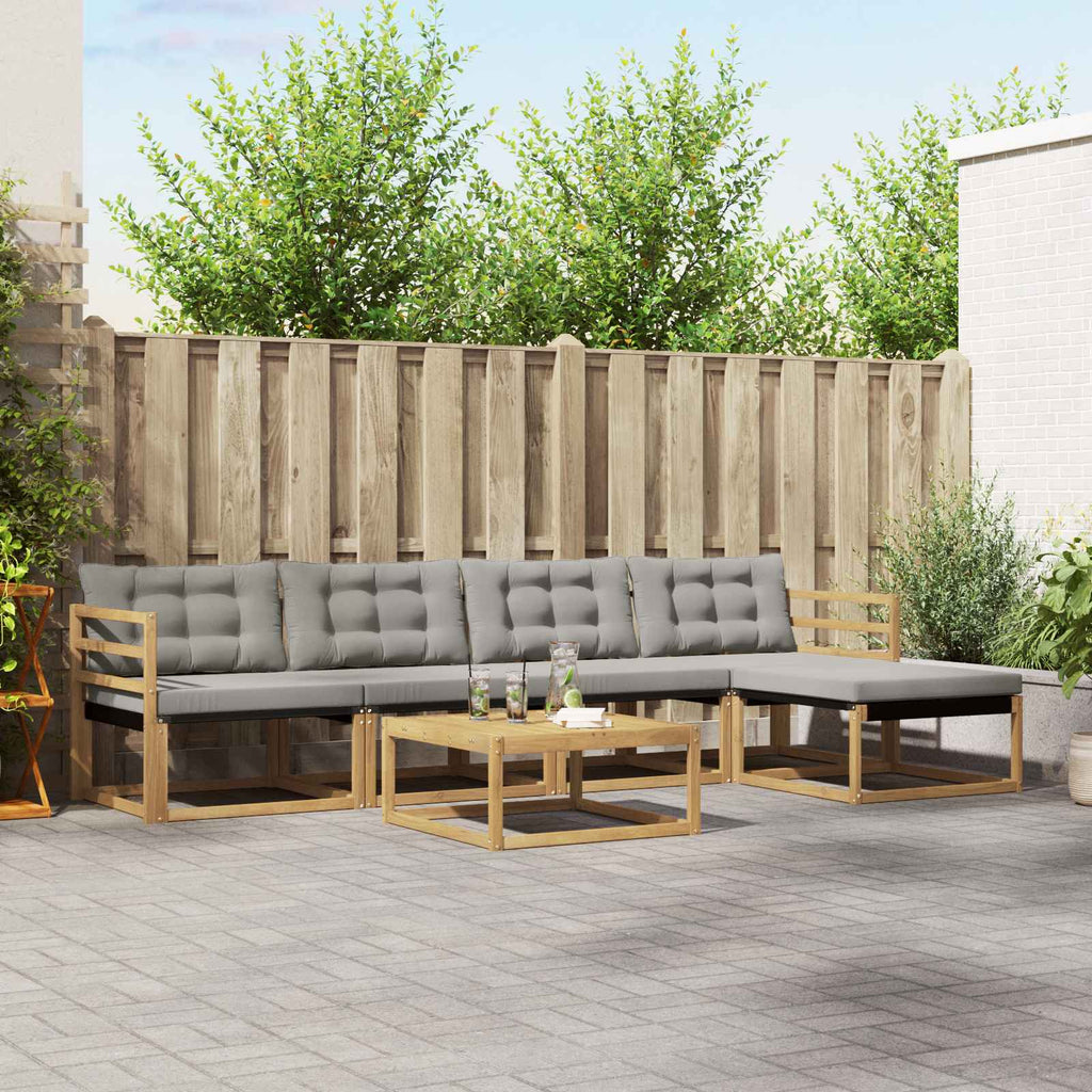 vidaXL Zestaw sof na zewnątrz 6 pcs Biały i jasnoszary 79 x 79 x 37 cm