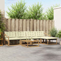 vidaXL Zestaw sof na zewnątrz 6 pcs Biały i kremowy 79 x 79 x 37 cm