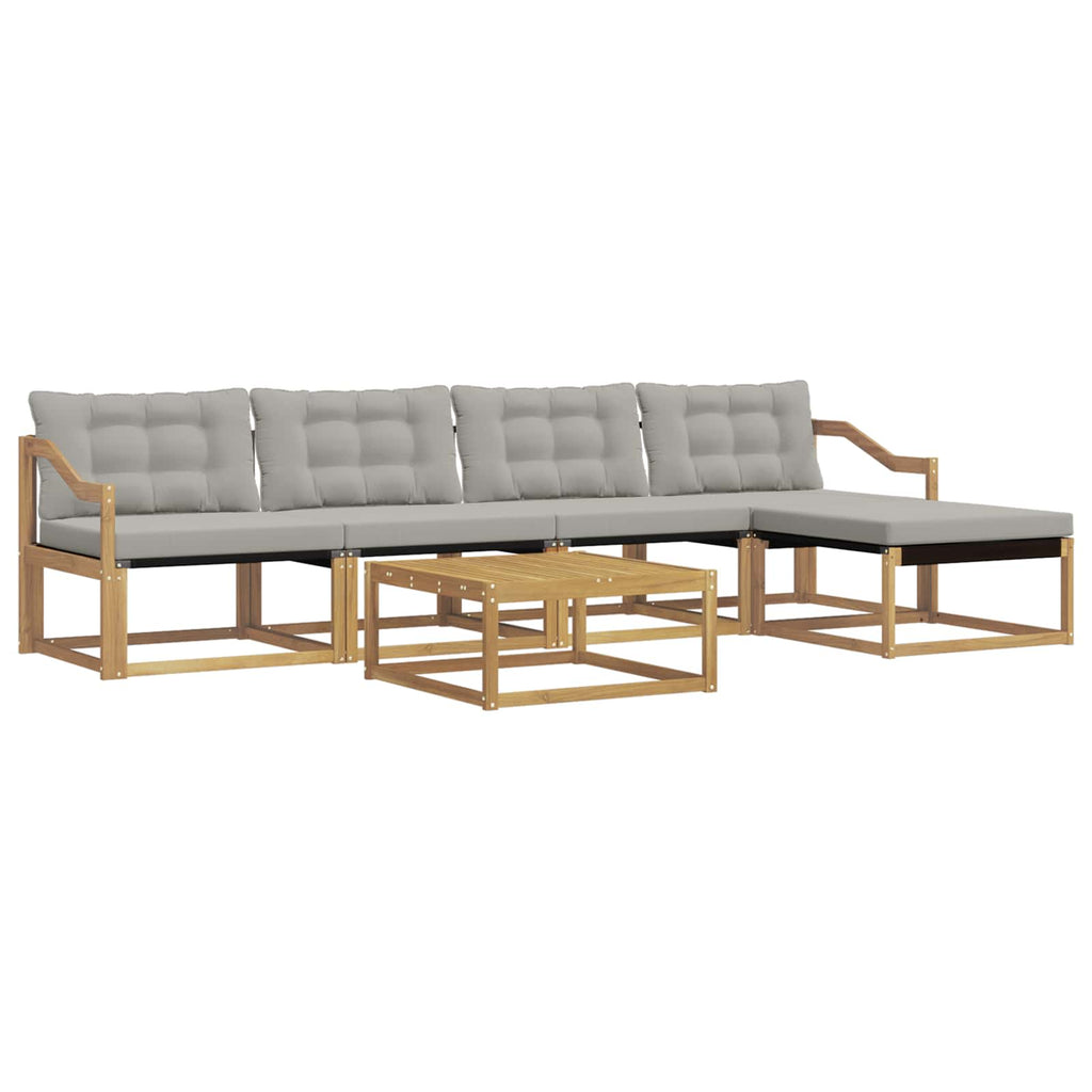 vidaXL Zestaw sof na zewnątrz 6 pcs Biały i jasnoszary 79 x 79 x 37 cm