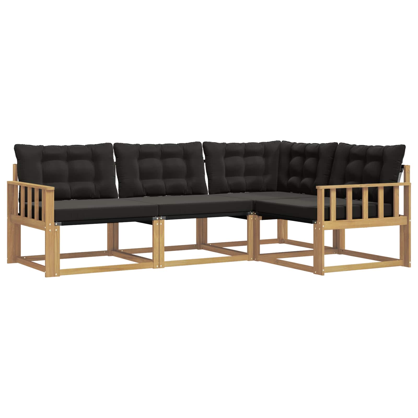 vidaXL Zestaw sof na zewnątrz z poduszką 4 pcs biały i czarny