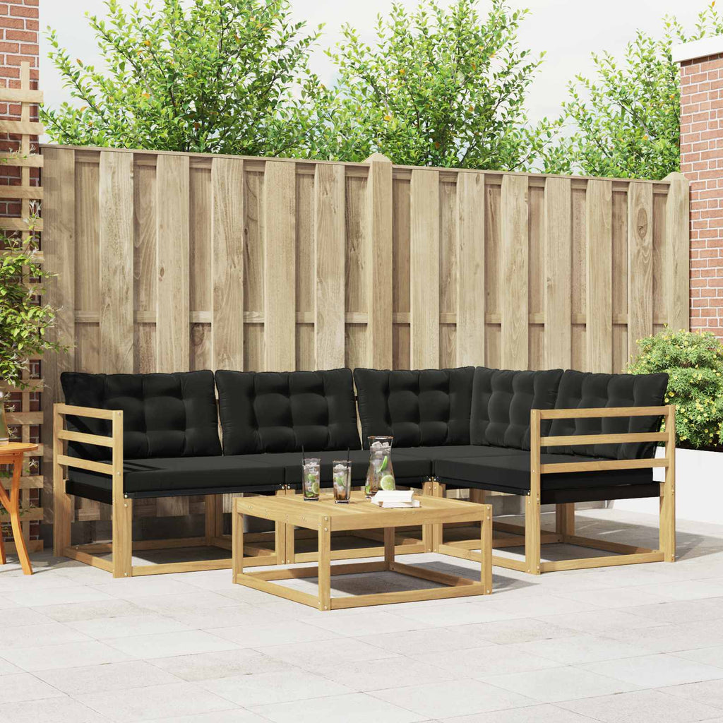 vidaXL Zestaw sof na zewnątrz 5 pcs biały i czarny 79 x 79 x 37 cm