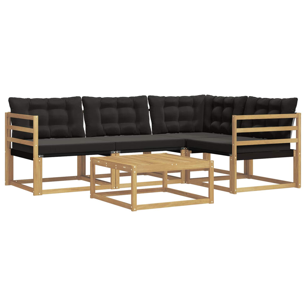 vidaXL Zestaw sof na zewnątrz 5 pcs biały i czarny 79 x 79 x 37 cm