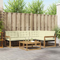 vidaXL Zestaw sof na zewnątrz 5 pcs Biały i kremowy 79 x 79 x 37 cm
