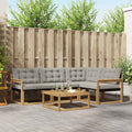 vidaXL Zestaw sof na zewnątrz 5 pcs Biały i jasnoszary 79 x 79 x 37 cm